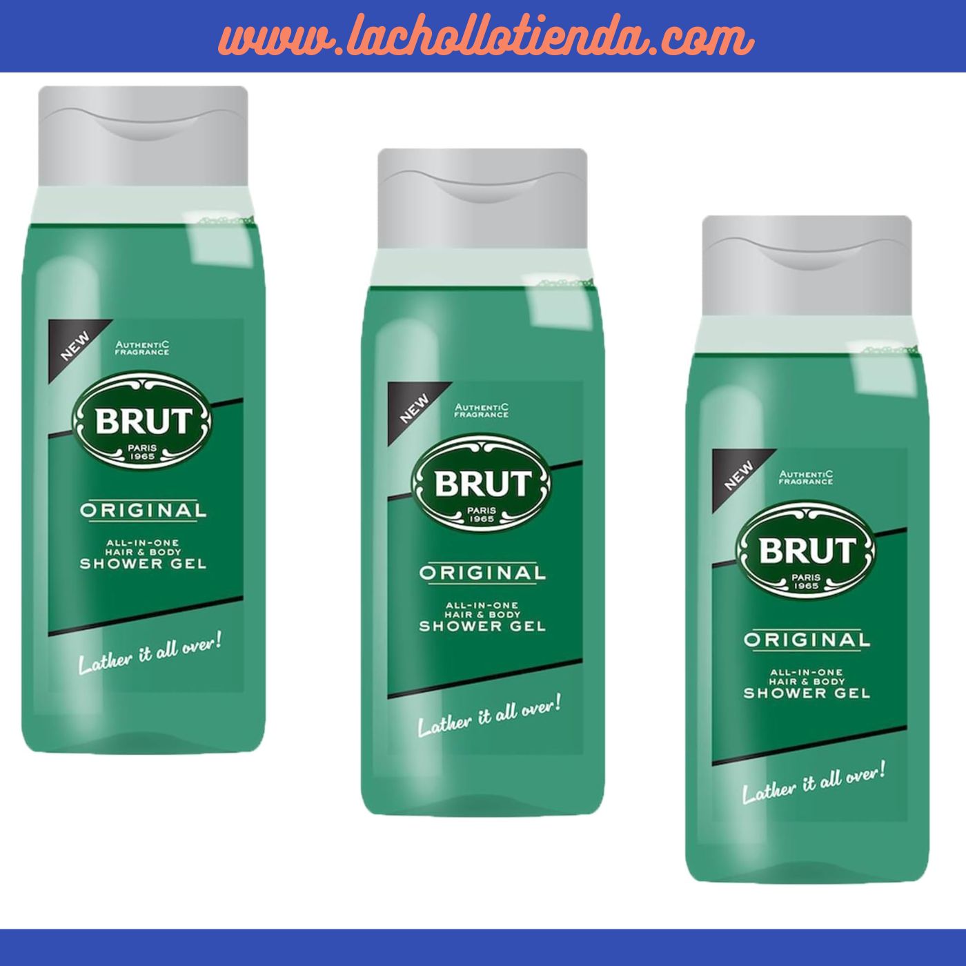 Brut Original - Gel-Champú Para Hombre XL - 3x500ml .