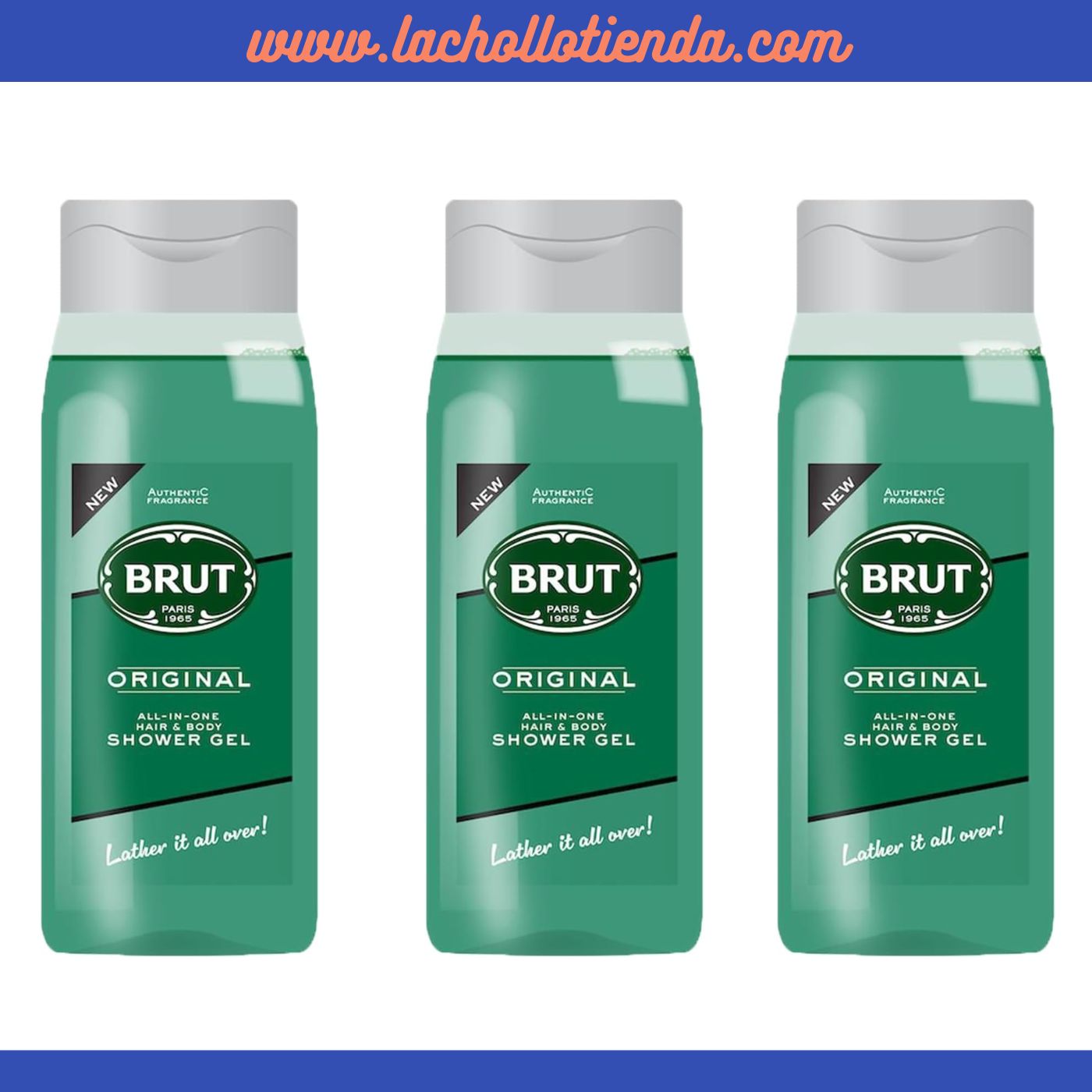 Brut Original - Gel-Champú Para Hombre XL - 3x500ml .