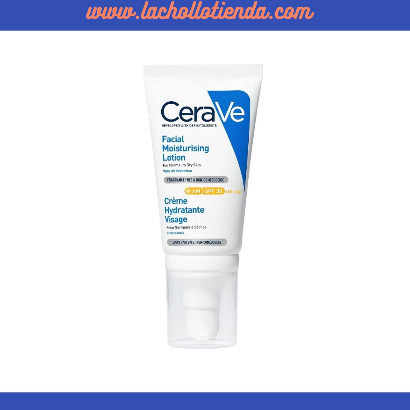 CERAVE - Loción Hidratante Rostro SPF30 Para piel Normal a Seca 52ml.