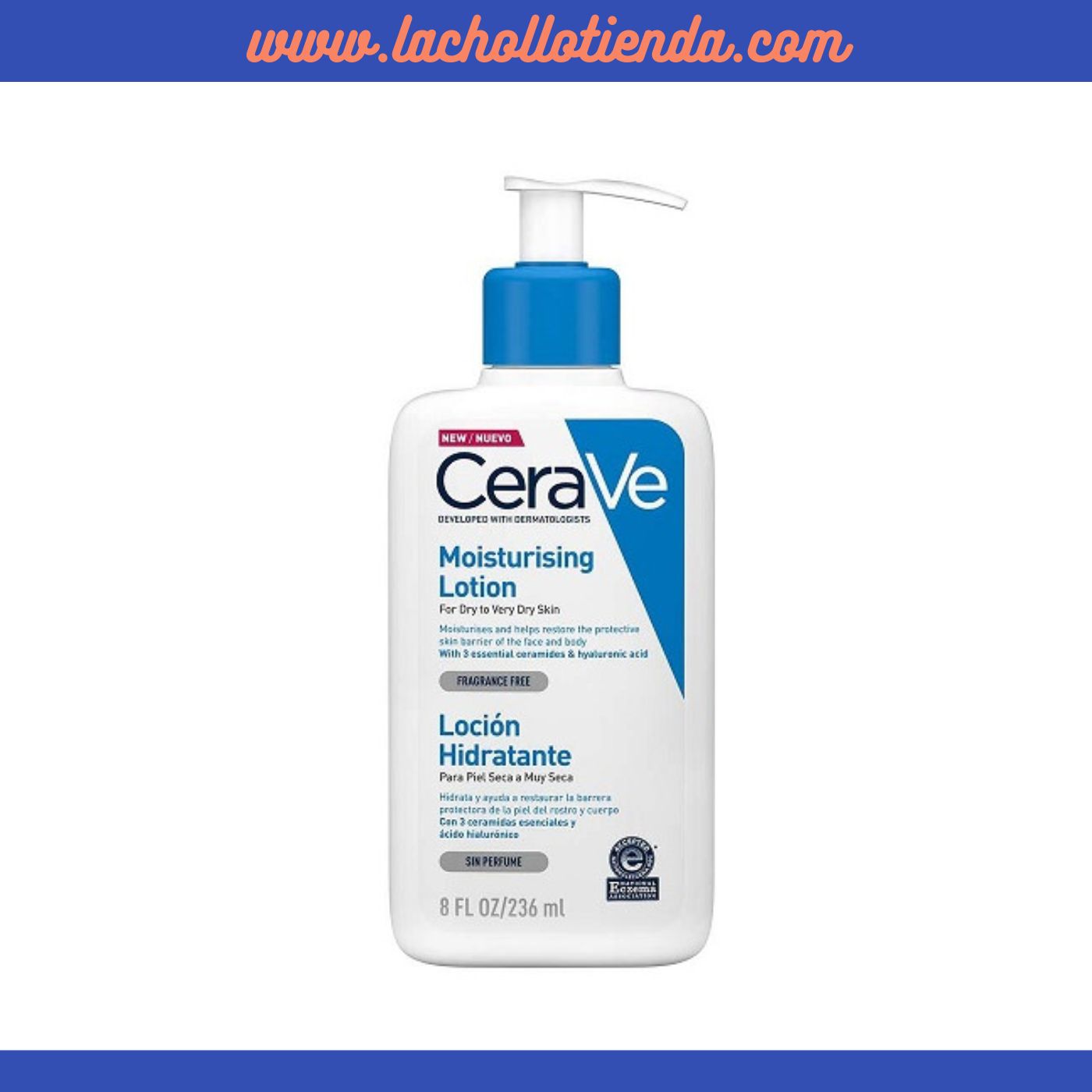 CeraVe - Loción Hidratante Para Pieles Secas o muy Secas 236ml.