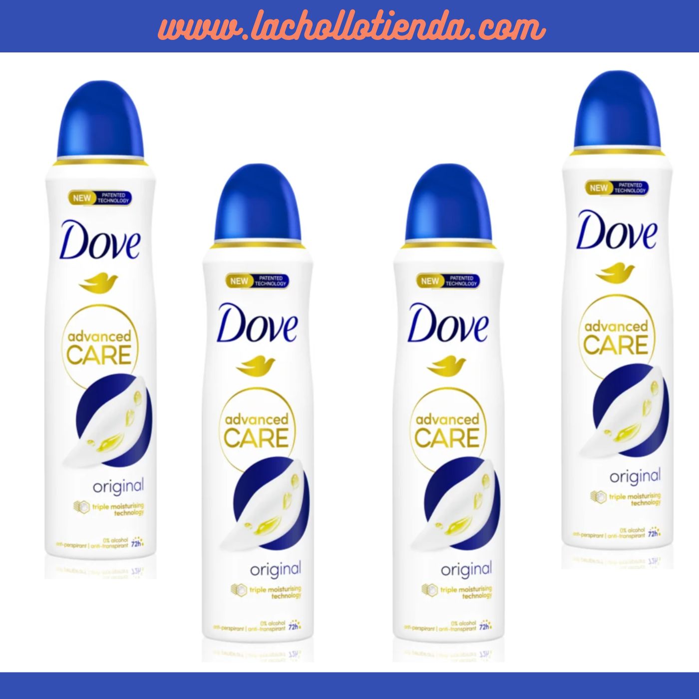 Dove Advanced Care - Desodorante Spray 72h Original 4x150ml
