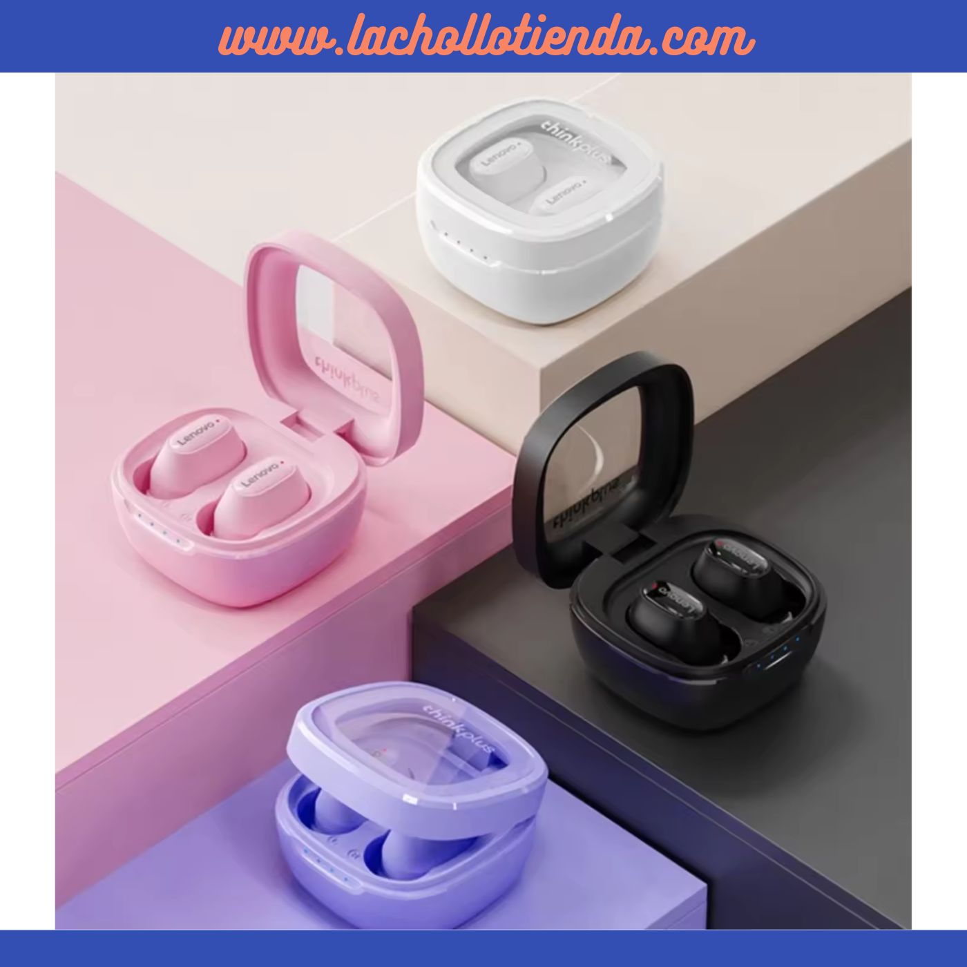 LENOVO Auriculares Bluetooth Lenovo Thinkplus Xt62 Resistentes al agua, Control táctil (Original)