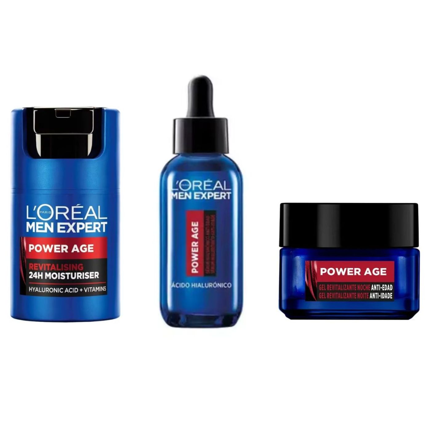 L'Oréal Men Expert Power Age Pack - Sérum 30ml + Crema Hidratante Día 50ml + Crema Hidratante noche 50ml