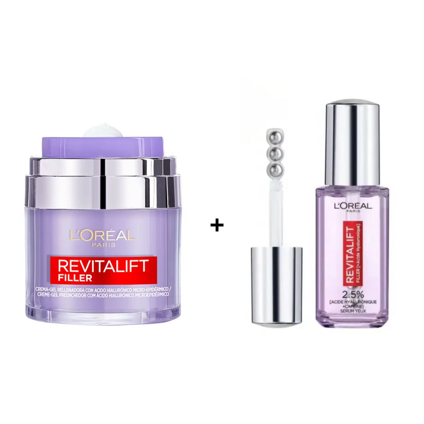L'Oréal Pack- Revitalift Filler Gel Crema Rellenadora 50ml + Sérum de Ojos 20ml