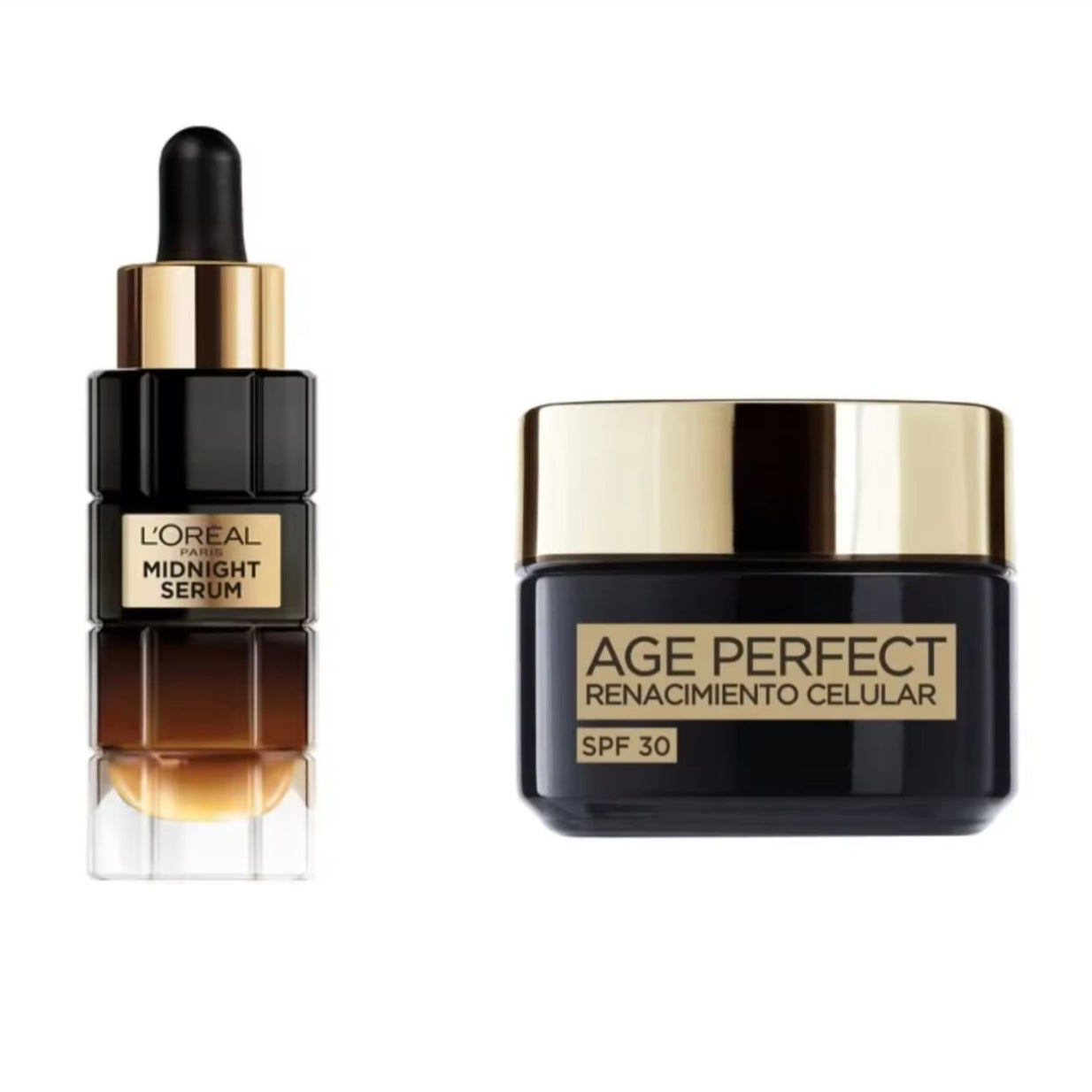 L'Oréal Paris Age Perfect Sérum Midnight + Crema De Día Regeneradora SPF 30