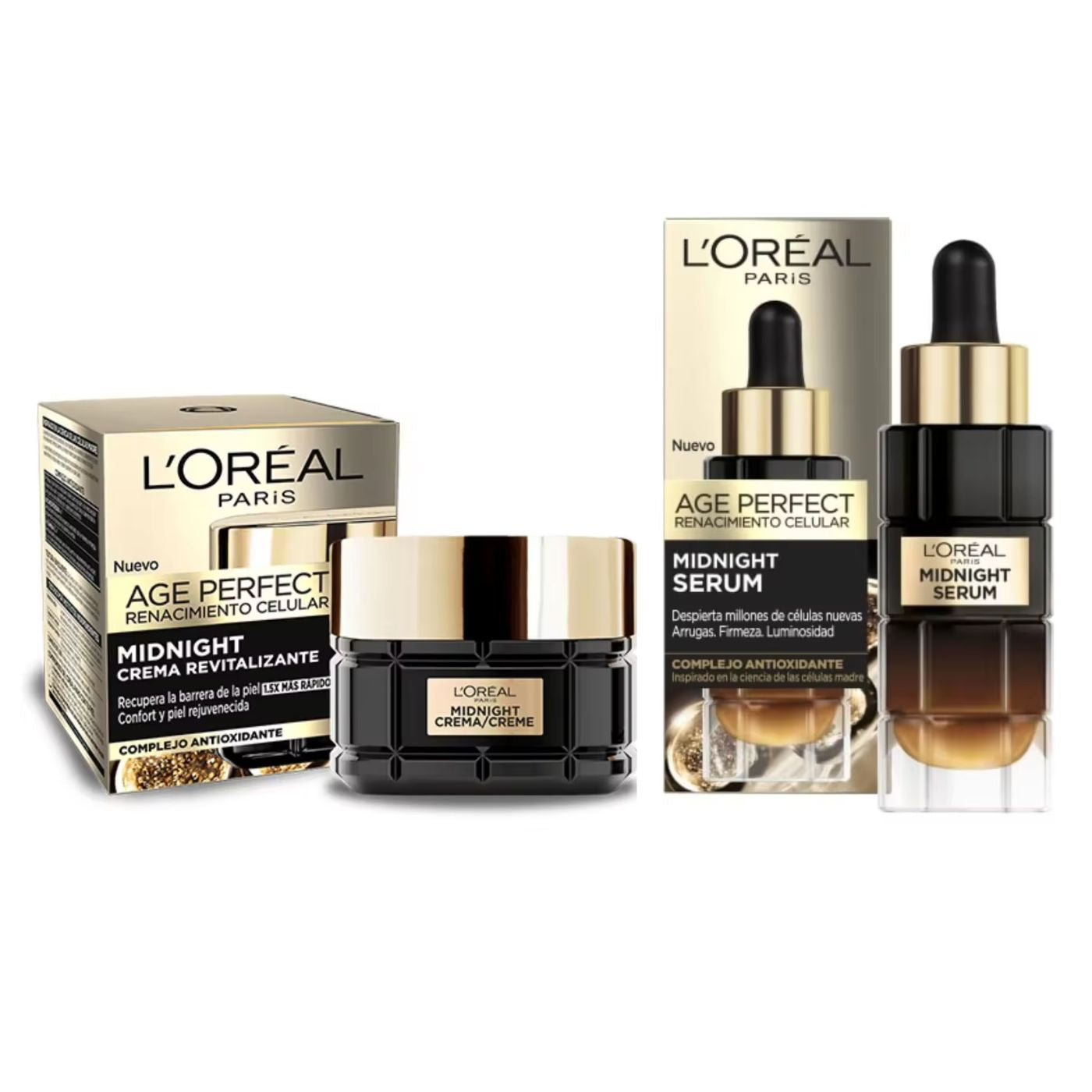 L'Oréal Paris Pack Age Perfect Renacimiento Celular - Sérum Midnight 30ml + Crema de Noche 50ml