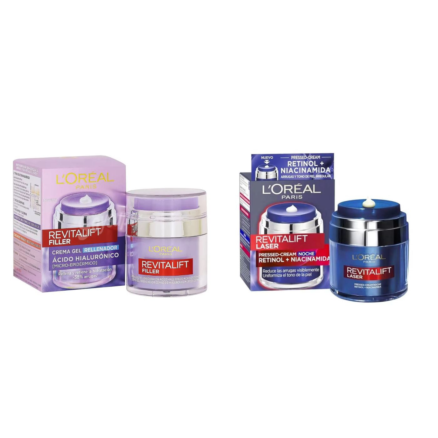 L'Oréal Paris Pack Revitalift Gel Crema Rellenadora 50ml + Crema Noche 50ml