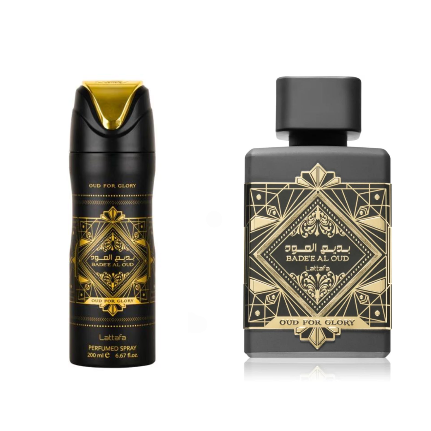 Lattafa - PACK Badee Al Oud - Oud For Glory - Eau de Parfum 100ml + Desodorante Perfume Spray 200ml Unisex
