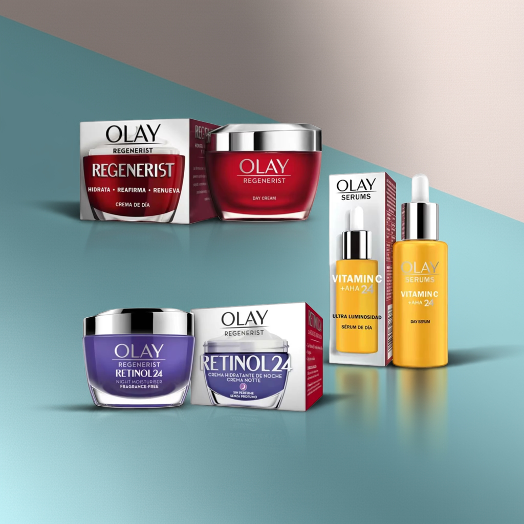 Olay Rutina 24h - Crema de Día regenerist + Crema de Noche Retinol24 + Serum Vitamina C