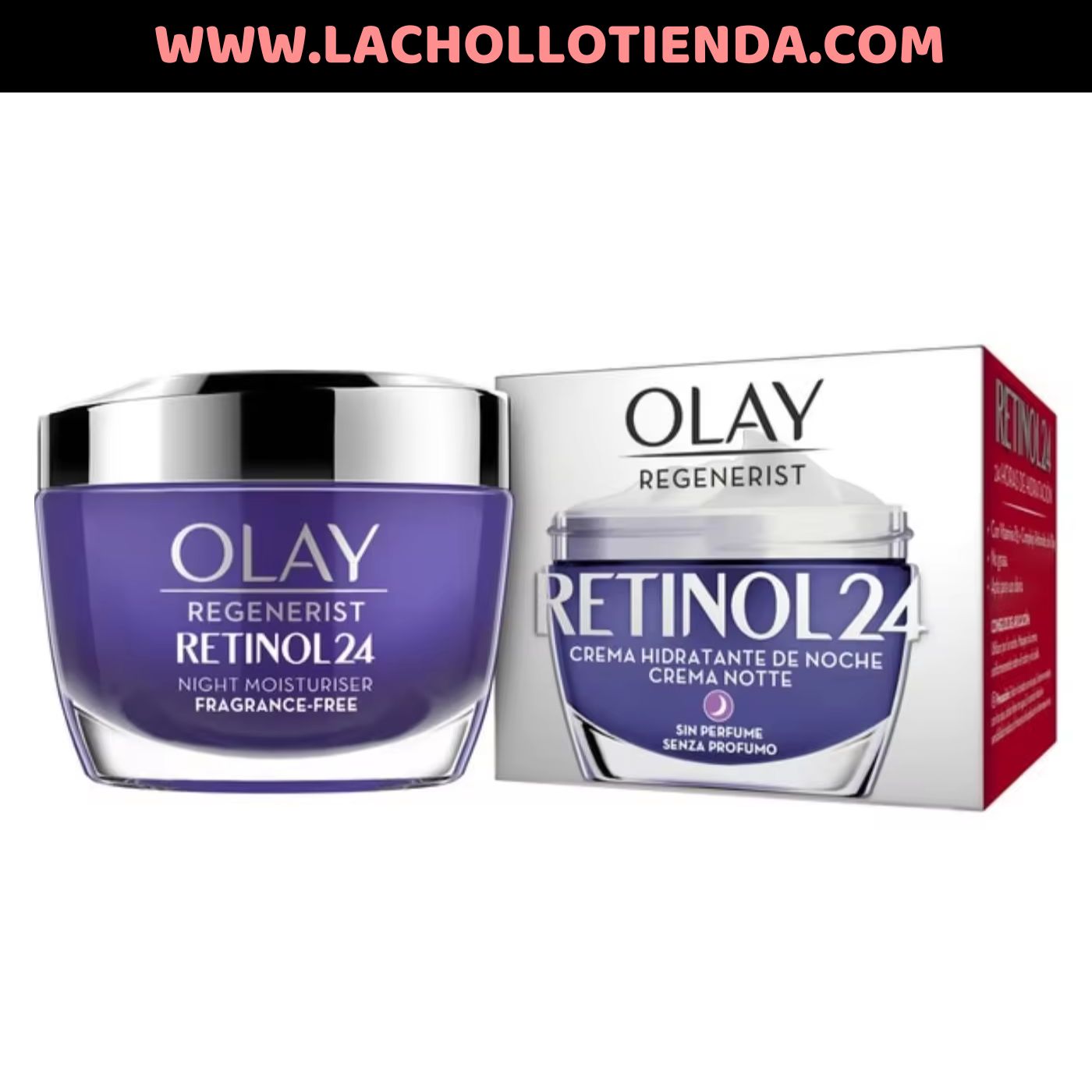 OLAY - Retinol24 Crema Hidratante de noche Sin Perfume 50ml