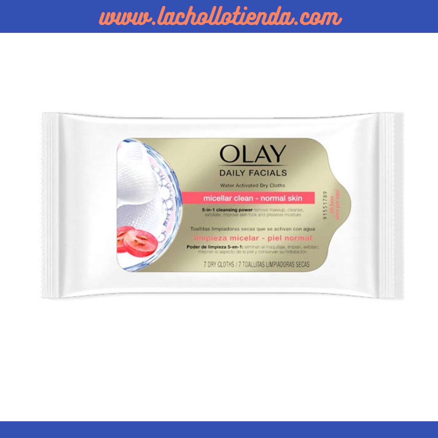 Olay - Toallitas Desmaquillantes Secas - Activadas Con Agua - Limpieza Micelar