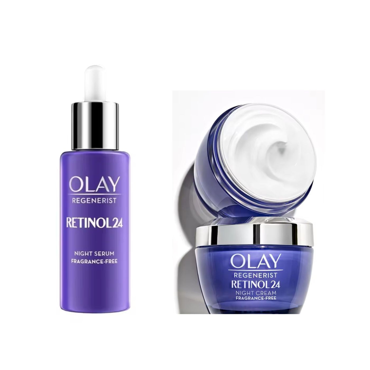 olay serum y crema pack noche