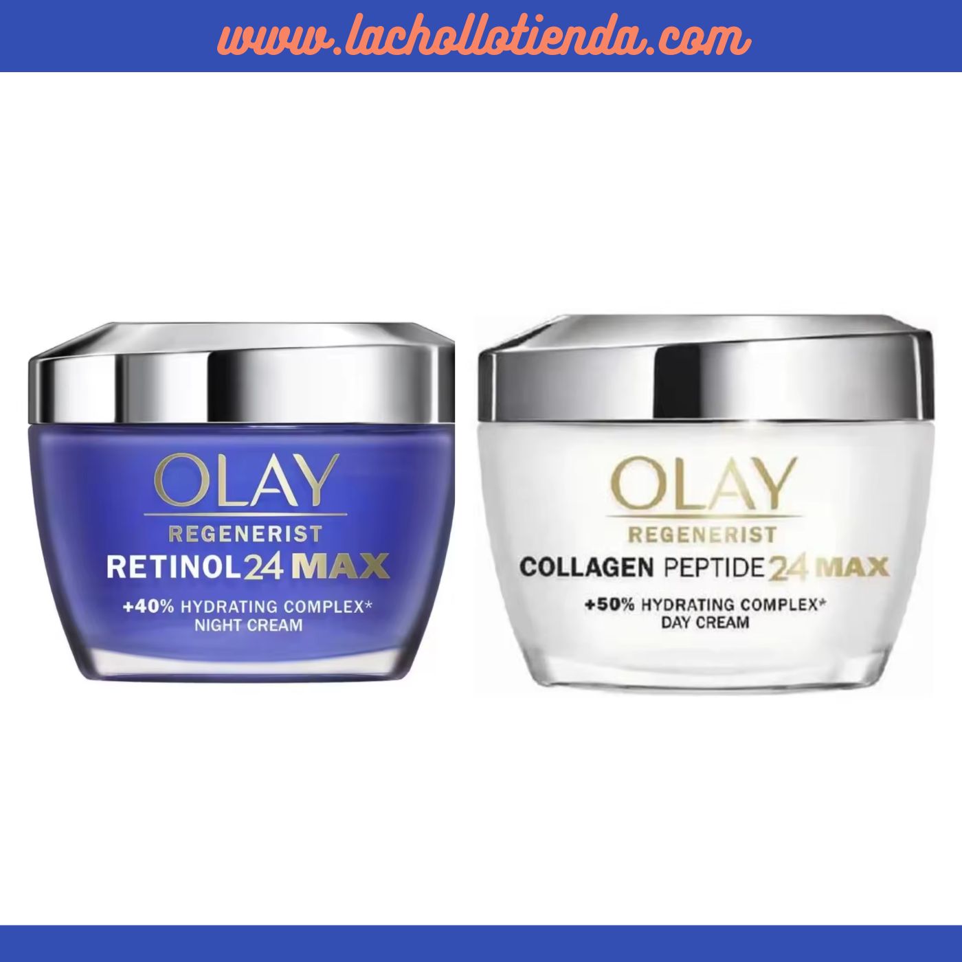 Olay Tratamiento - Regenerist Retinol 24 Max Crema Facial de Noche 50ml + Collagen Peptide24 Max Crema de Día 50ml.