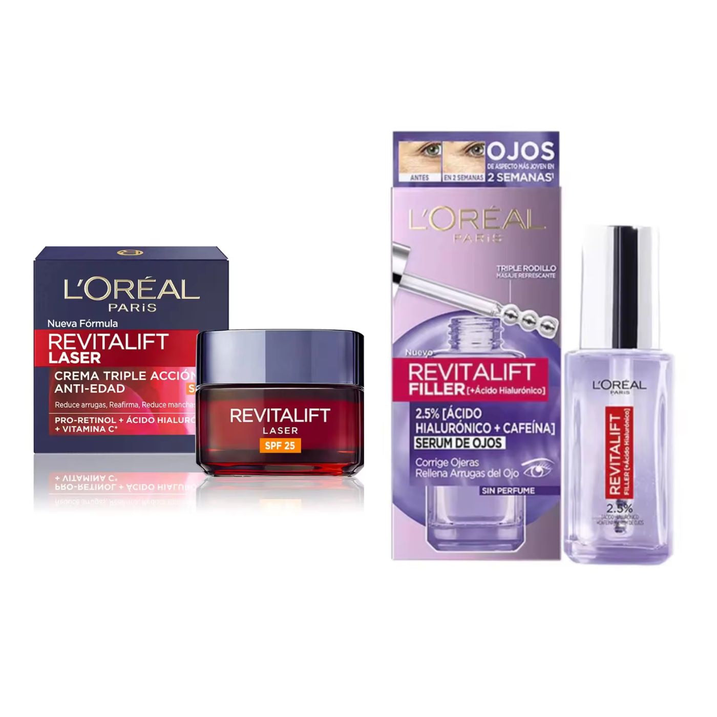 pack revitalift crema y serum facial