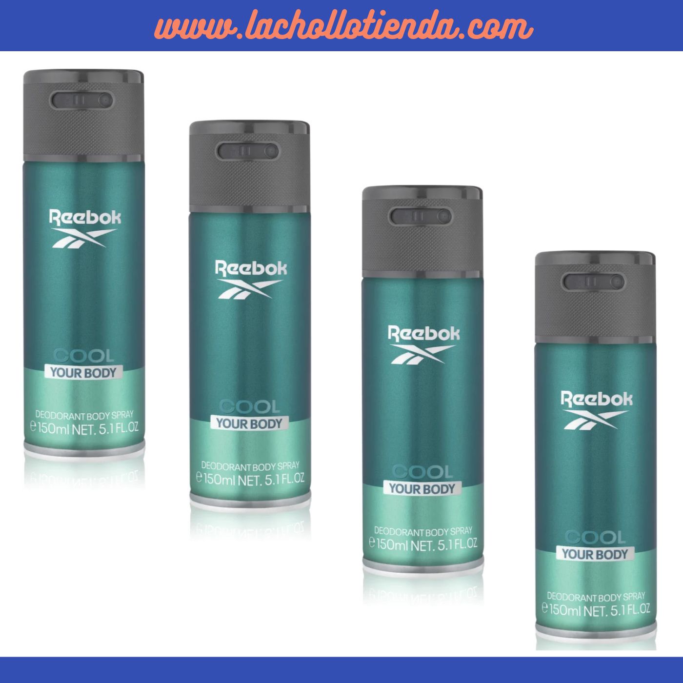 Reebok - Desodorante Para Hombre - Cool Your Body - 4X150ml.