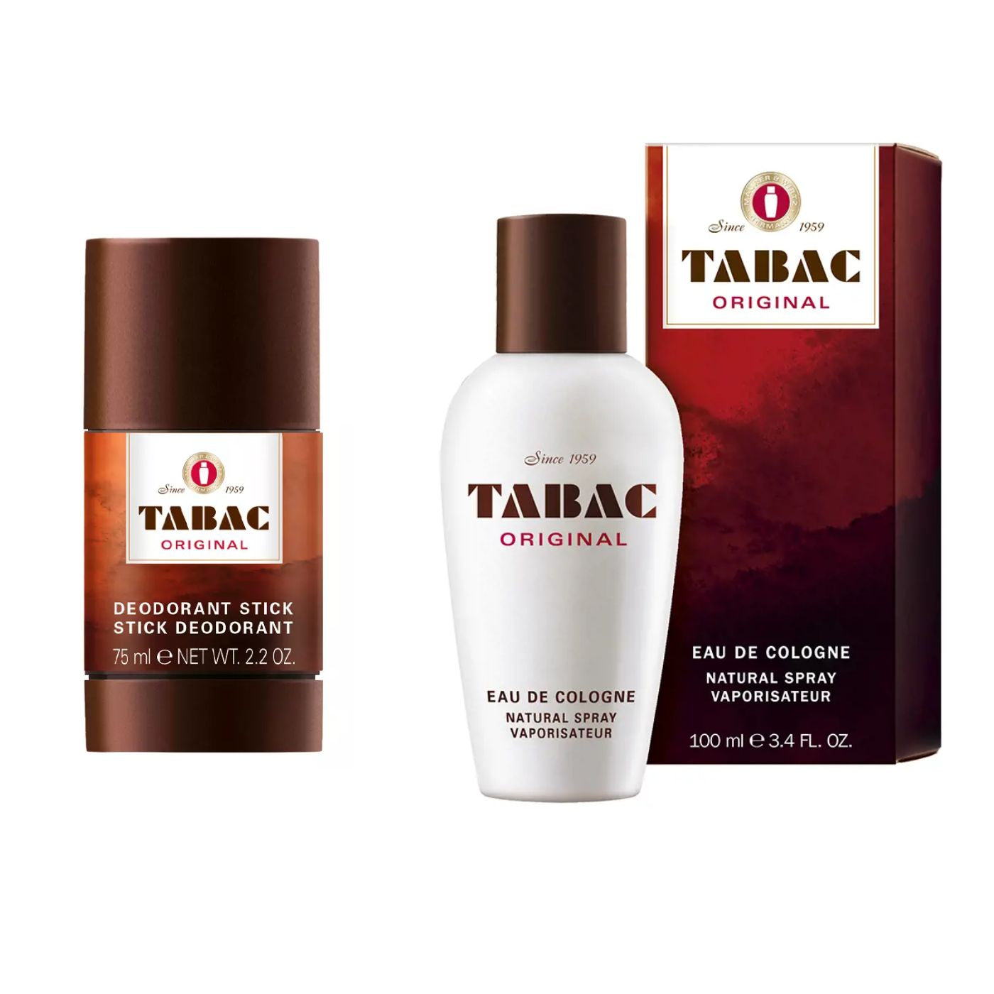 PACK Tabac Original - Eau de Cologne 100ml + Desodorante Stick 75ml Para Hombre