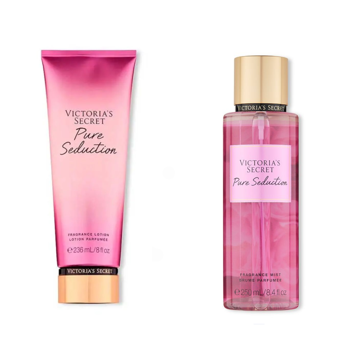 Victoria's Secret PACK Fragancia Pure Seduction - Loción Corporal 236ml + Bruma Corporal 250ml Pera Mujer