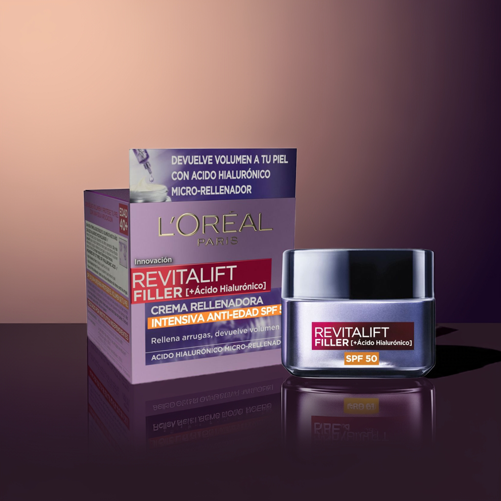 loreal-Revitalift Filler Crema de día SPF50 con ácido hialurónico