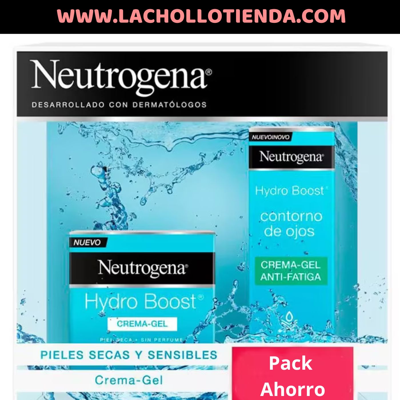Neutrógena Hidro Boost con Ácido Hilauronico Pack - Crema Gel + Contorno Ojos
