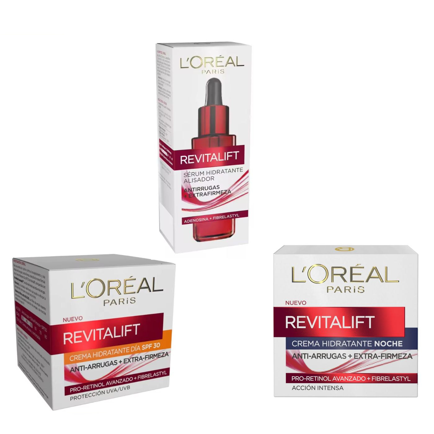 pack-loreal revitalift 3 piezas.