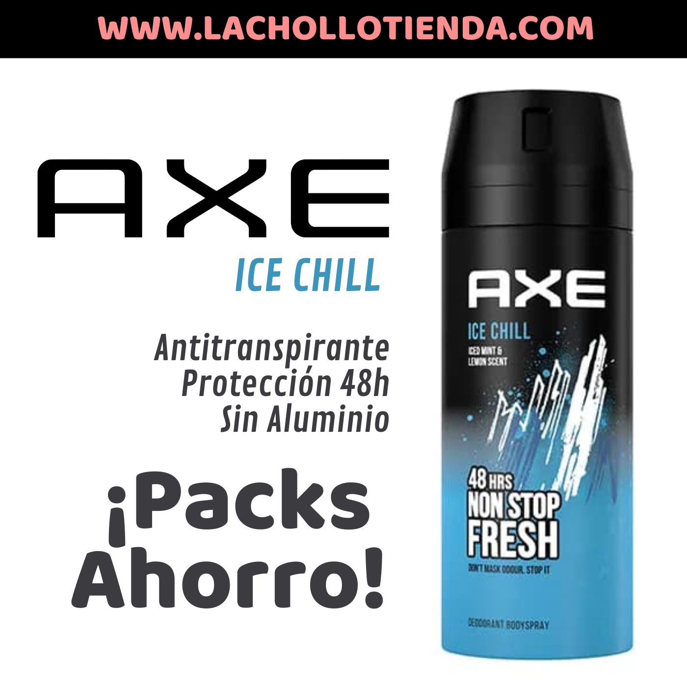 AXE - Desodorante Hombre ICE CHILL Spray 48h Packs ahorro (150 ml)