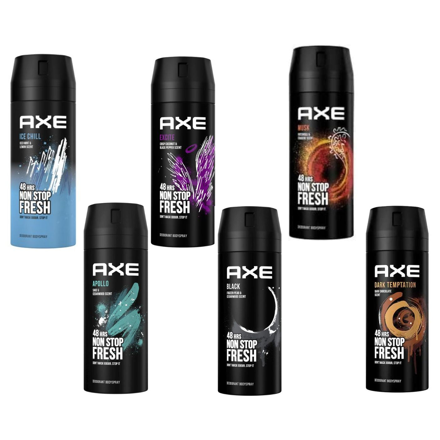 AXE - Pack variado Desodorante Masculino 6X150ml