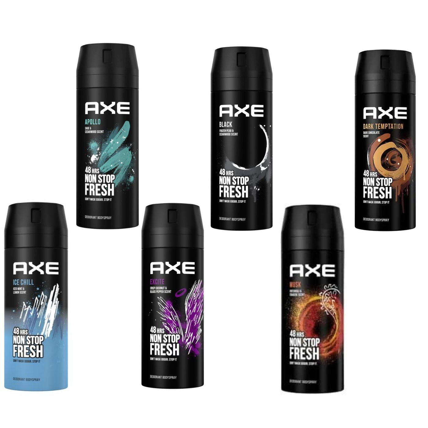 AXE - Pack variado Desodorante Masculino 6X150ml