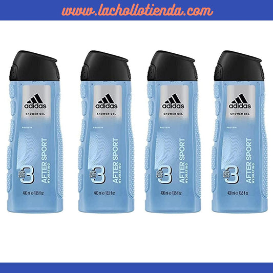 Adidas - Gel de Ducha - Champu - After Sport - Para Hombre - 4X400ml.