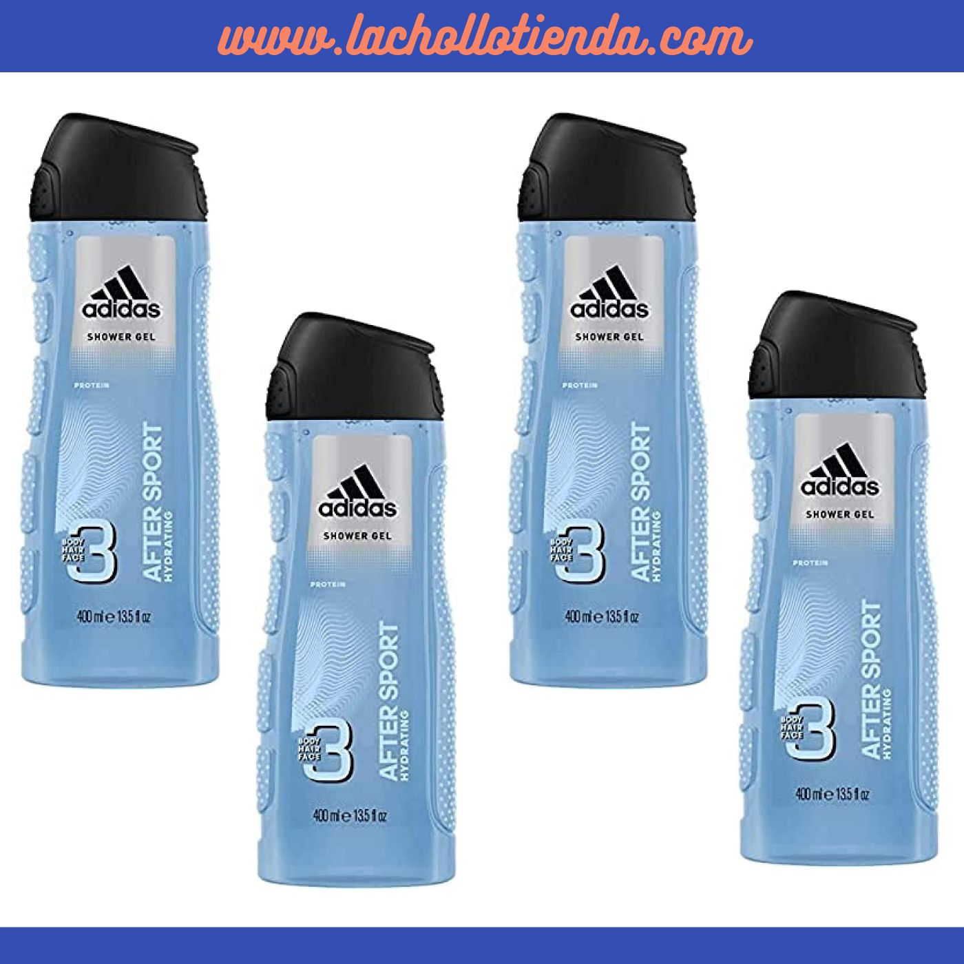 Adidas - Gel de Ducha - Champu - After Sport - Para Hombre - 4X400ml.