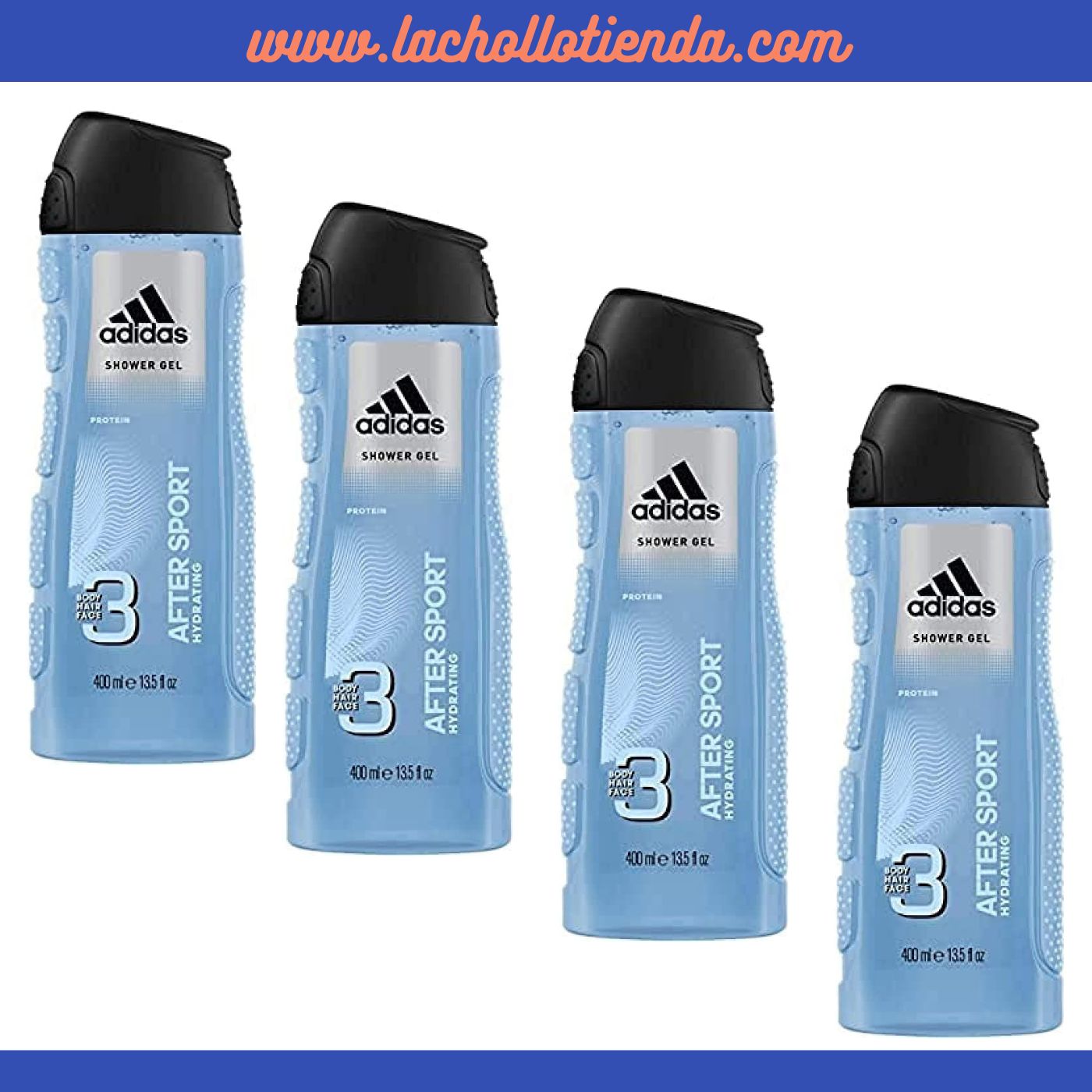 Adidas - Gel de Ducha - Champu - After Sport - Para Hombre - 4X400ml.