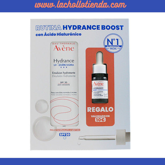 Avene Rutina Hydrance Boost SPF30 Pieles Secas A Muy Secas + Serúm Hidratante Concentrado 10ml.