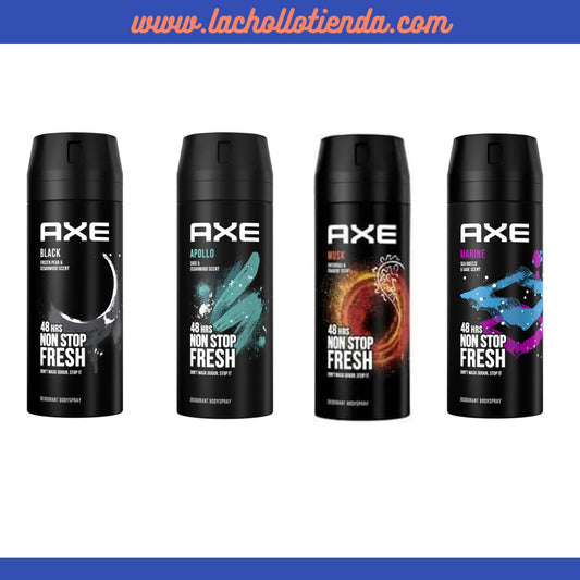 Axe Pack Desodorante Spray Para Hombre - Marine - Black - Apollo - Musk - 4x150ml.