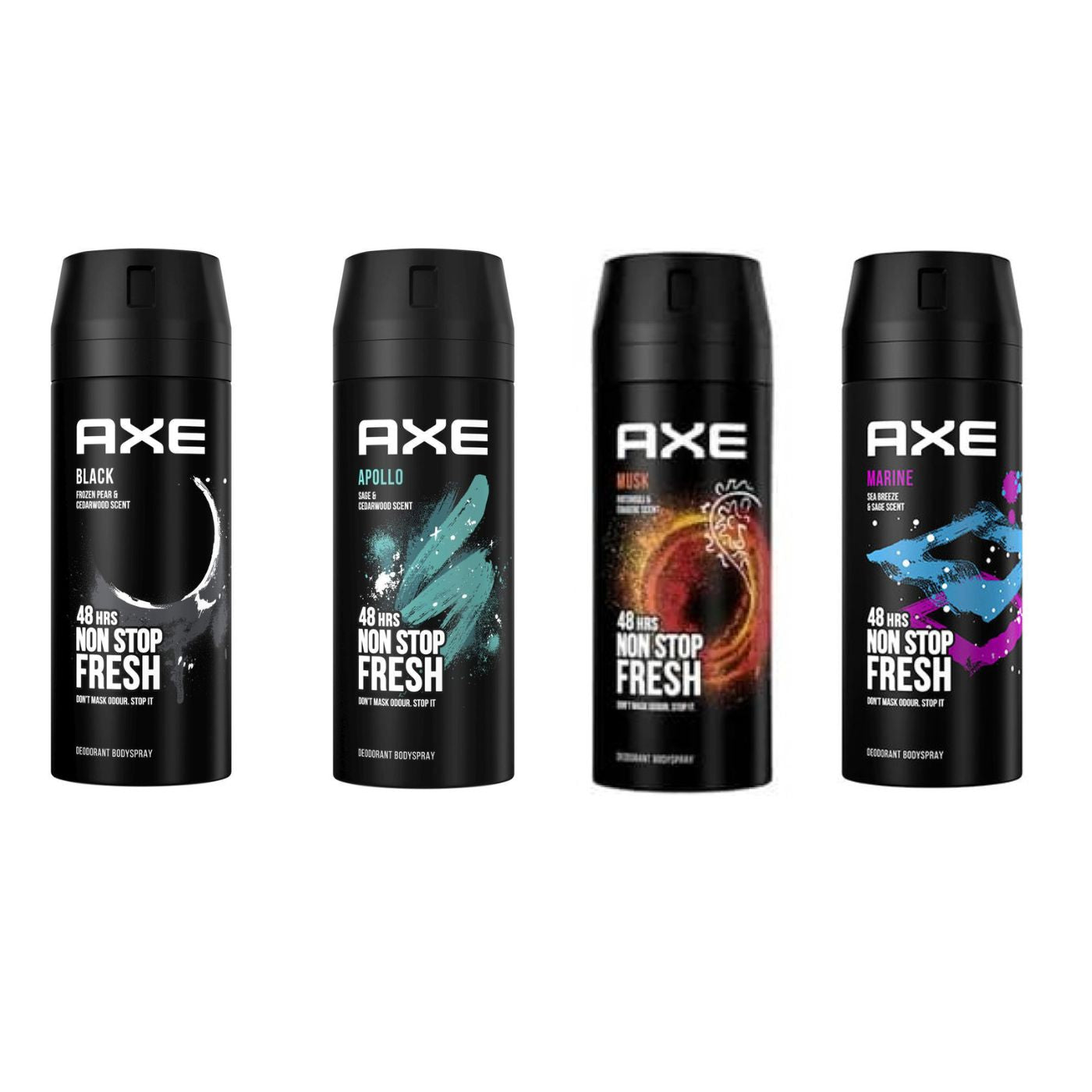 Pack Variado Axe Apollo Musk Black Marine