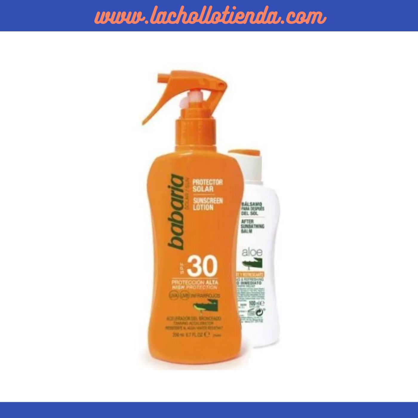 BABARIA - SOLAR ACELERADOR DEL BRONCEADO SPF30 200ml + BÁLSAMO AFTER SUN ALOE 100ml