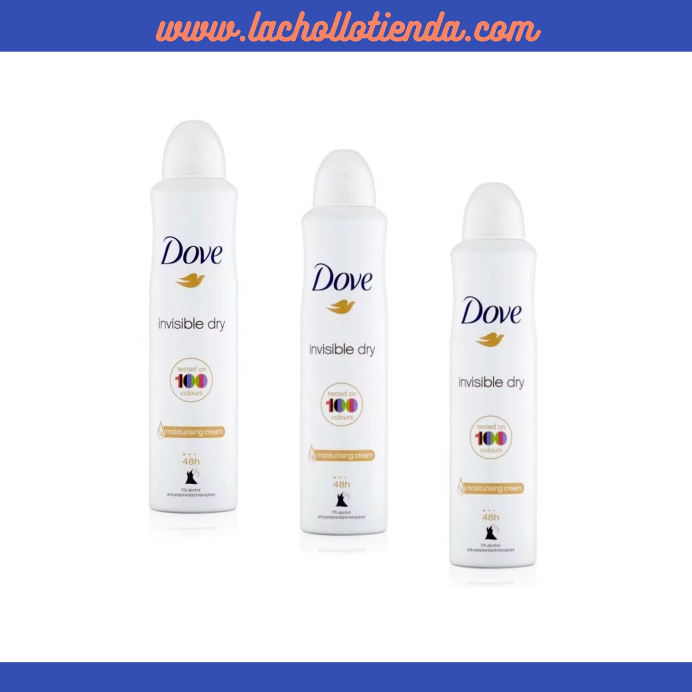 DOVE - Desodorante Invisible Dry, Anti transpirante 250ml