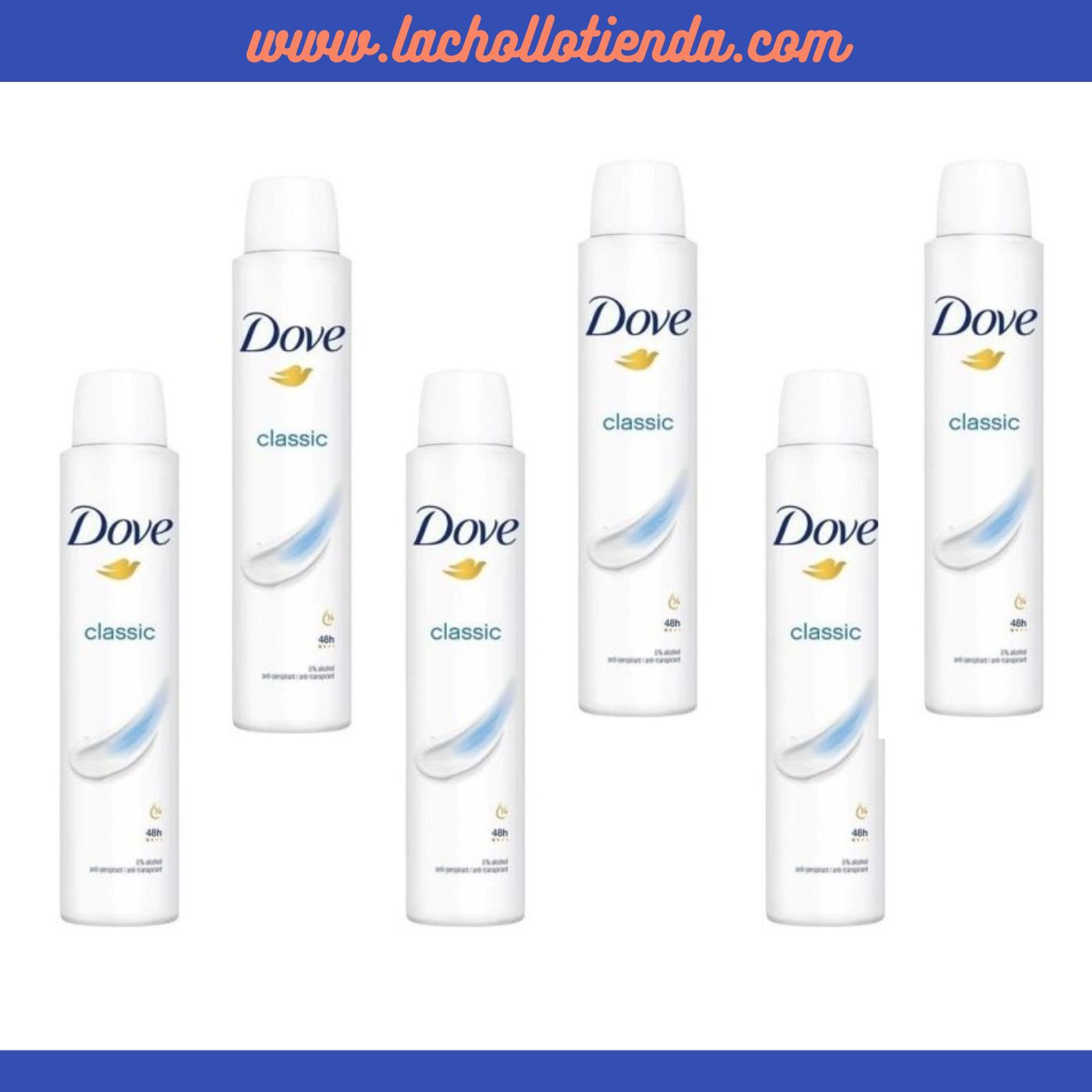 DOVE Classic Desodorante Spray 6X200ml