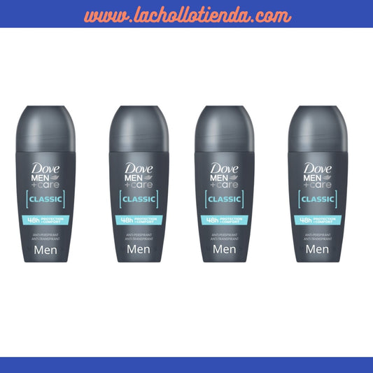 DOVE Men +care Desodorante Antitranspirante Para Hombre roll-on 4X50ml.