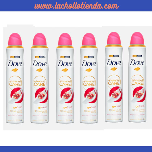 DOVE Advanced Care Desodorante Spray de Granada y Limón 72H Spray Desodorante 6X200ml