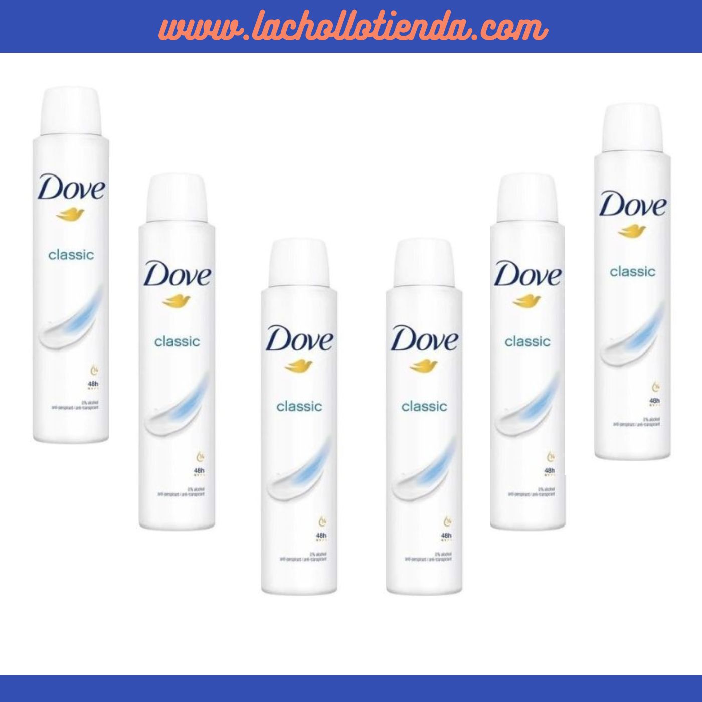 DOVE Classic Desodorante Spray 6X200ml