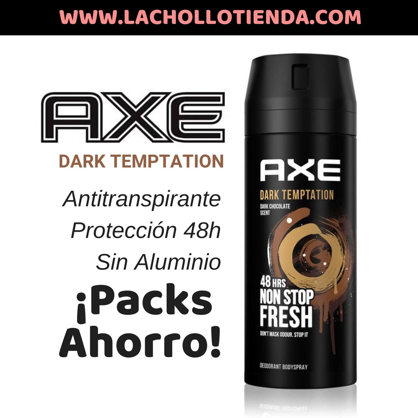 Packs Ahorro Desodorante Axe Dark Temptation Spray 48h