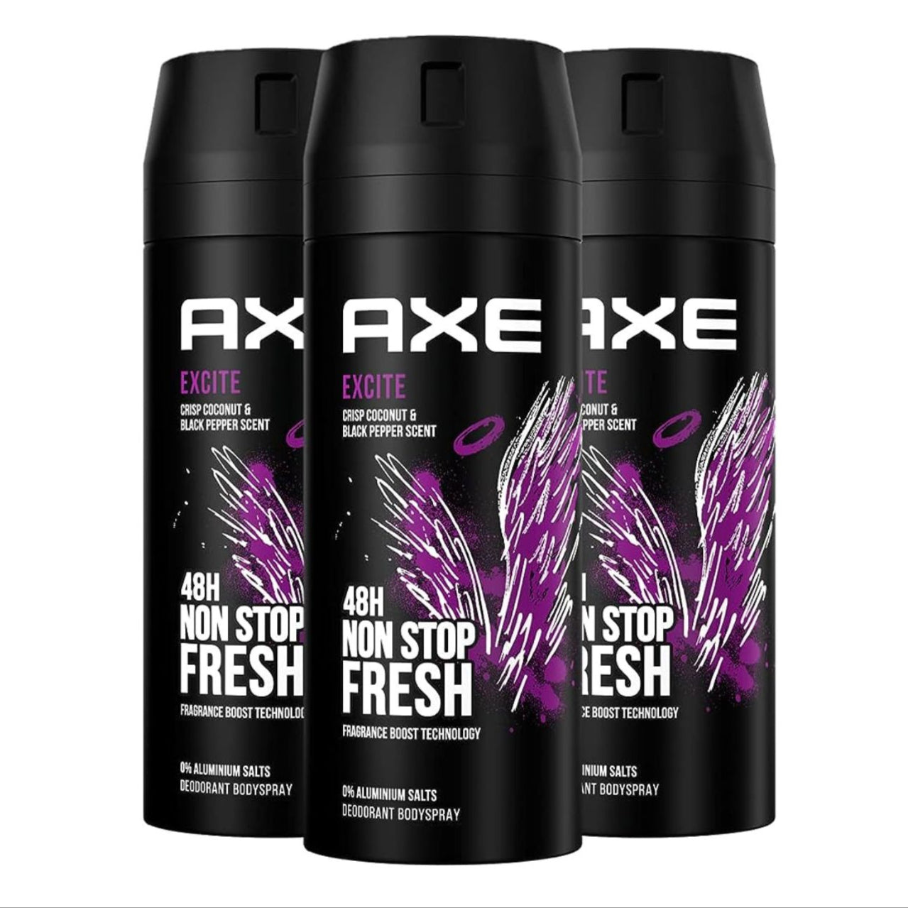 Desodorante Axe Excite 48h Spray 150ml ack de 3
