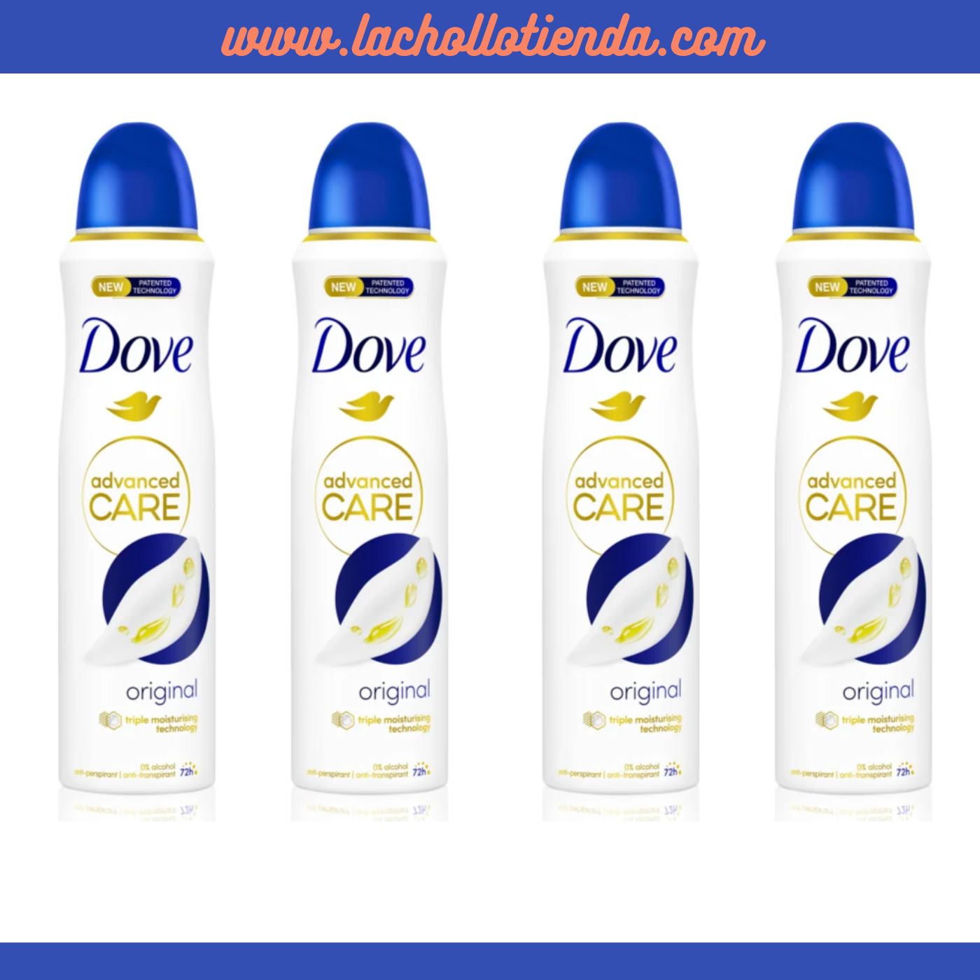 Dove Advanced Care - Desodorante Spray  72h Original 4x150ml