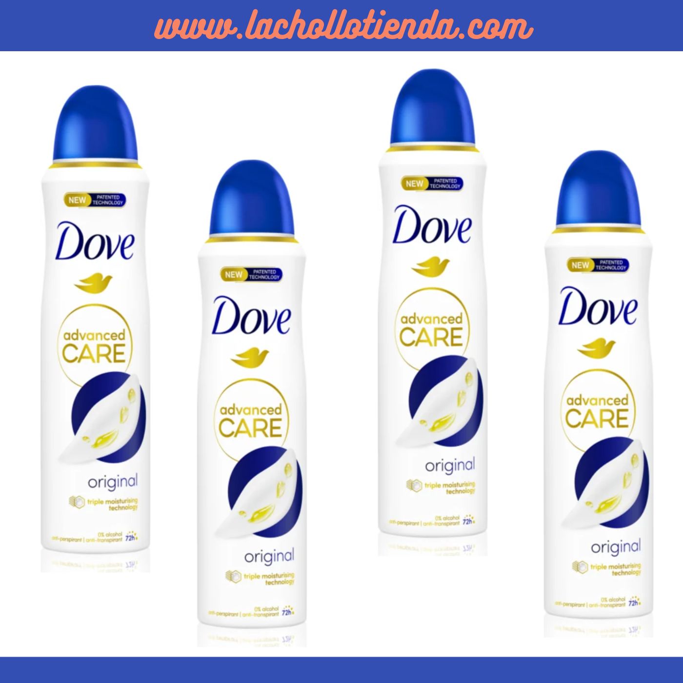 Dove Advanced Care - Desodorante Spray  72h Original 4x150ml