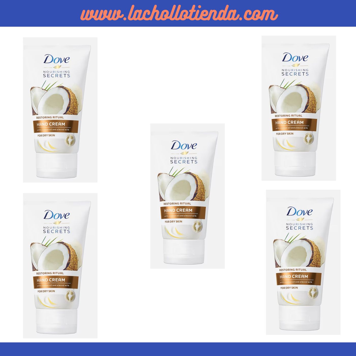 Dove Body Love - Crema de Manos para Pieles Secas 5x75ml