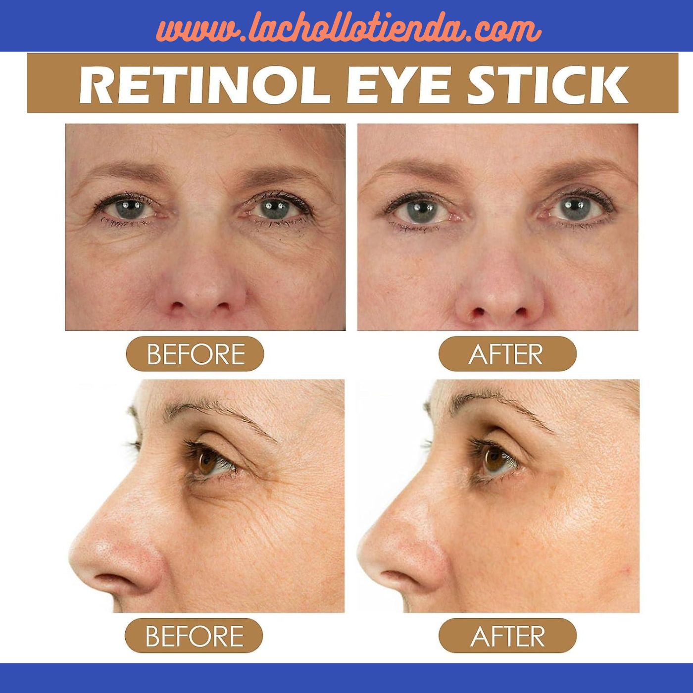 EELHOE - Stick con Retinol, Colágeno, Ácido Hialurónico Contorno de Ojos 3ml.