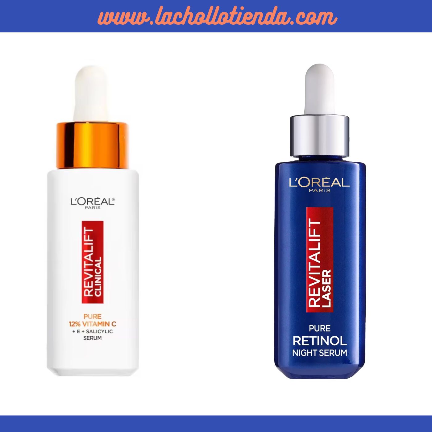 L’ORÉAL Pack - Serum Noche con Retinol Puro 30ml + Serum de Día 12% Pura Vitamin C - 30ml.