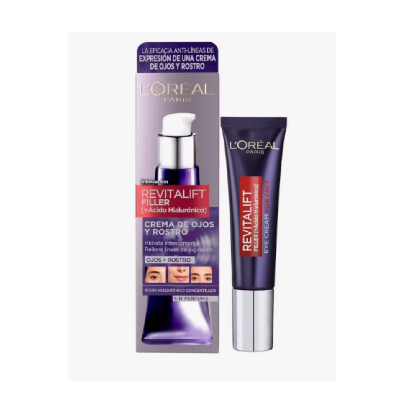L'Oréal Paris - Revitalift Filler [+Hyaluronic Acid] 30ml para Contorno de ojos y Cara