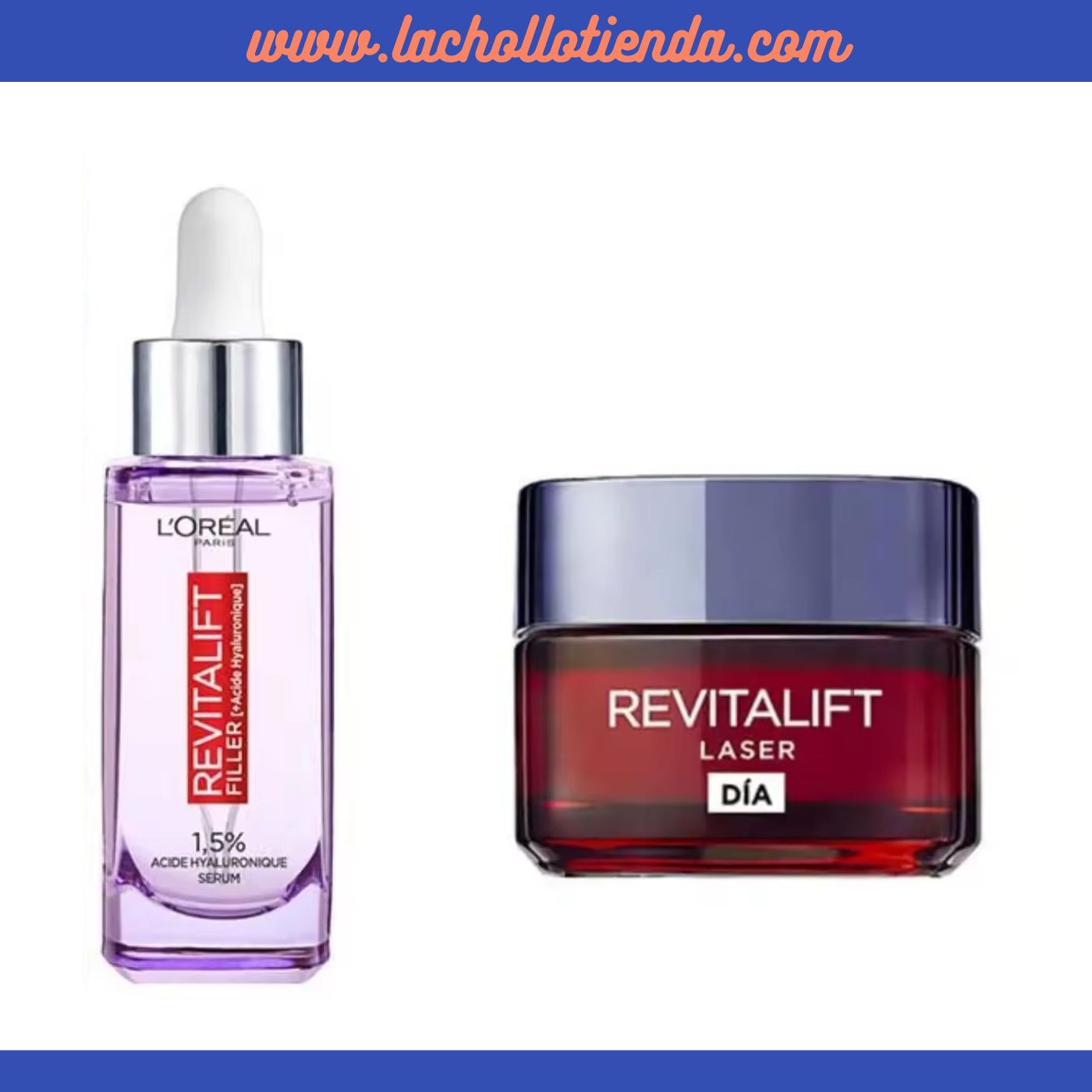 L'Oréal Paris - Serum Antiarrugas Revitalift Filler 30ml + Loreal - Revitalift Laser crema Triple Acción Día 50ml