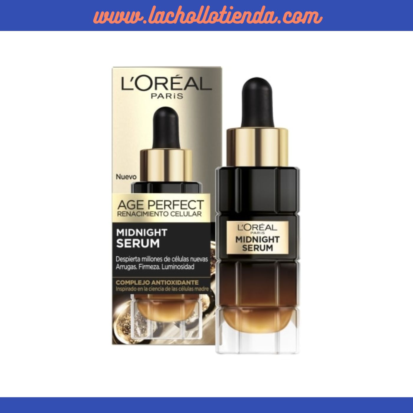 L'Oreal Paris - Sérum  Midnight  - Age Perfect Renacimiento Celular 30ml.