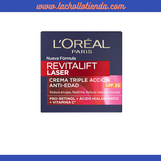 L'Oréal París REVITALIFT LASER crema día con  Proteccion Solar Factor 25 Cremas Antiarrugas y Antiedad 50ml.
